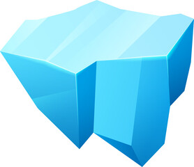 Ice crystal, blue iced floe, iceberg, salt mineral