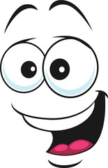 Obraz premium Emoji surprised smile, wide open mouth emoticon