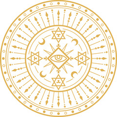 Esoteric occult vector symbol Eye of Providence