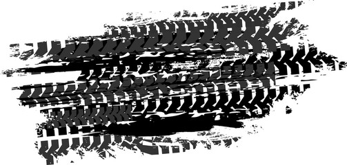 Tire marks or tyre tracks, skidding traces print? © Vector Tradition