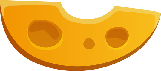 Piece of Swiss cheese grocery food product icon