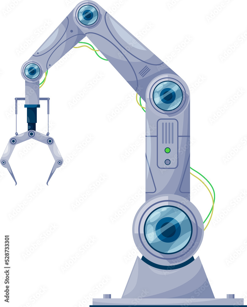 Fototapete Robot automation device isolate automated claw arm