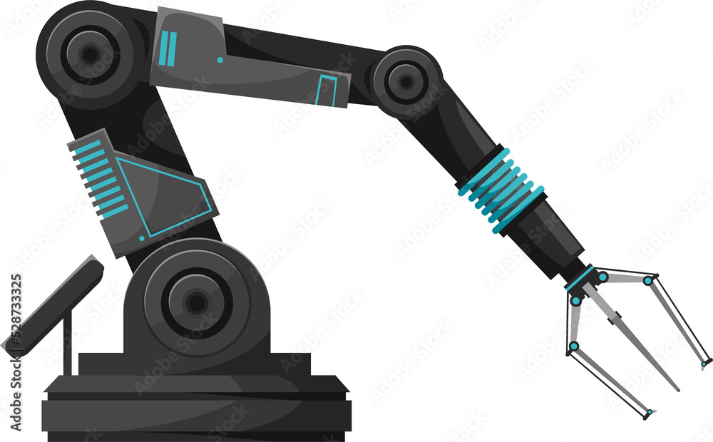 Leinwandbilder robotic arm with claw, automated computer device