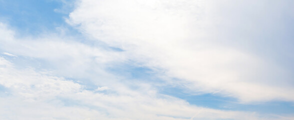 Cloudy sky panorama on a daytime, natural photo