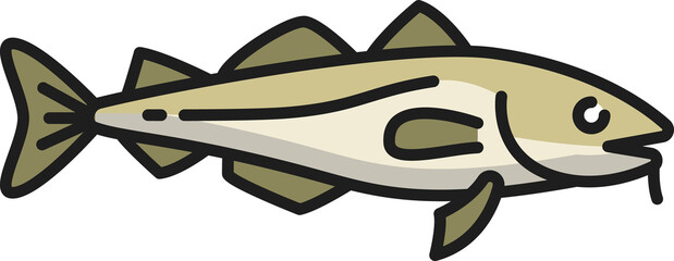 Sardine Portugal fish isolated cartoon anchovy