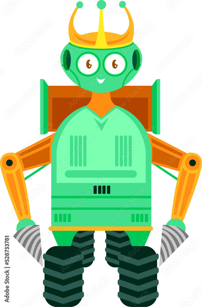 Aufkleber ai intelligence future robot machine on wheels