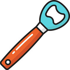 Bottle opener to open drinks isolated line icon