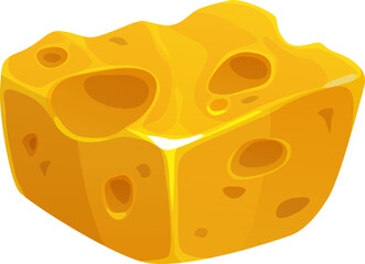 Cartoon Emmental Swiss cheese dairy food product
