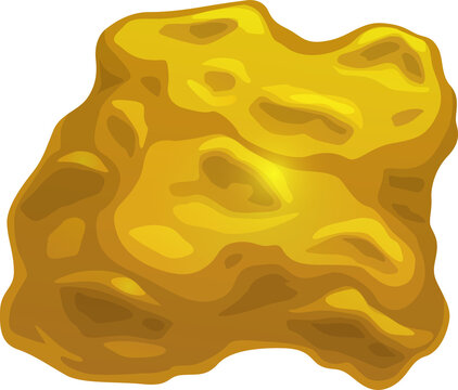 Mining Industry Golden Nugget Stone, Rock Of Gold