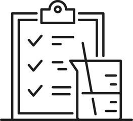 Medicine physics genetics clipboard, gmo checklist