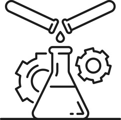 Test tubes and beaker, lab experiment in genetics
