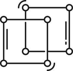 Scientific geometric formula, cube of dots lines