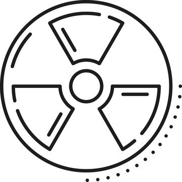 recommend clip art: Radiation warning isolated radioactive hazard sign