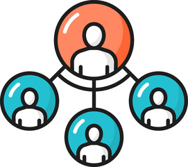Business chat conference, meeting online isolated