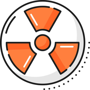 recommend clip art: Radioactive hazard sign radiation warning isolated