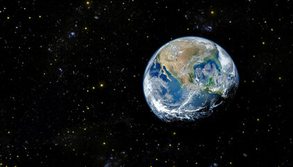 Fototapeta na wymiar Planet Earth and stars in space. Elements of the image furnished by NASA.
