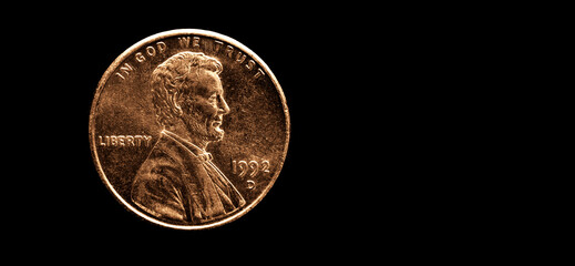 United States Coins Silver Representing Wealth and Savings With Inscription In God We Trust