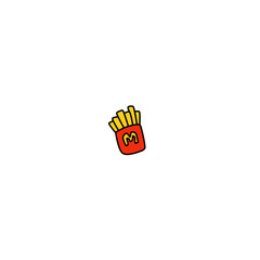 Cute cartoon hand drawn french fries illustration