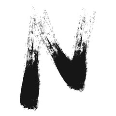 Letter N Custom Alphabet Brush Texture