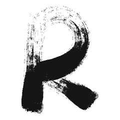 Letter R Custom Alphabet Brush Texture