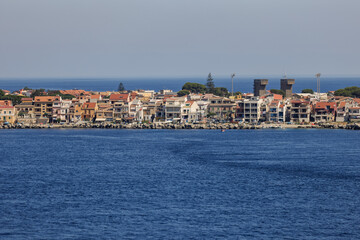 Fototapeta premium Cityscape of Messina, Sicily Italy seen from the water 