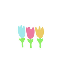 Tulip flat icon vector illustration