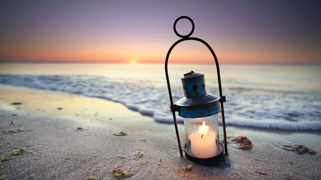 Laterne am Meer