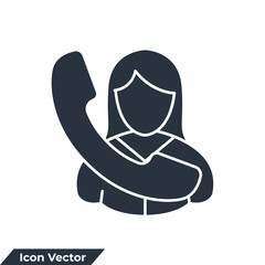 support icon logo vector illustration. User Support symbol template for graphic and web design collection
