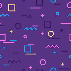 Memphis seamless fabric pattern