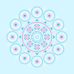 Dot painting vector mandala