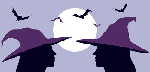 Women with witch hats