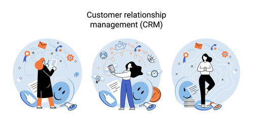 Market statistics analysis, financial advisor, customer relationship management business themes metaphor. Investment money, management planning for customer. Fiscal consultantation, client interaction