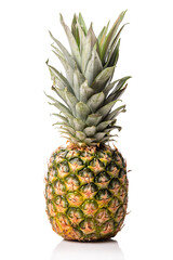 Fototapeta premium Pineapple with leaves. Isolate on white background