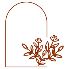 Minimalist Aesthetic Floral Frame