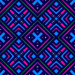Seamless pattern flower with mandala, vintage decorative elements, vintage decorative elements illustration, Ethnic mandala with colorful tribal ornaments