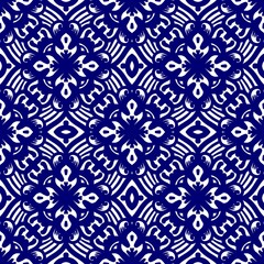 Seamless pattern flower with mandala, vintage decorative elements, vintage decorative elements illustration, Ethnic mandala with colorful tribal ornaments