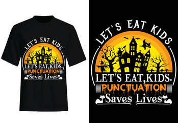 Halloween t-shirt design Vector template