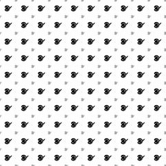 Square seamless background pattern from black palette symbols are different sizes and opacity. The pattern is evenly filled. Vector illustration on white background