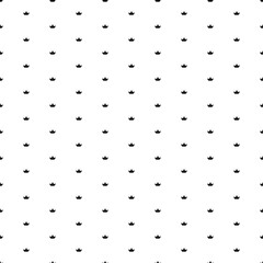 Square seamless background pattern from geometric shapes. The pattern is evenly filled with small black paper boat symbols. Vector illustration on white background