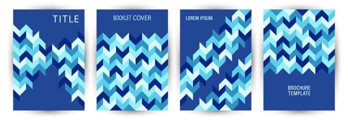 Corporate brochure front page mokup set geometric design. Minimalist style future banner mockup set