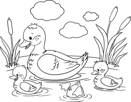 Ente mit K&uuml;cken