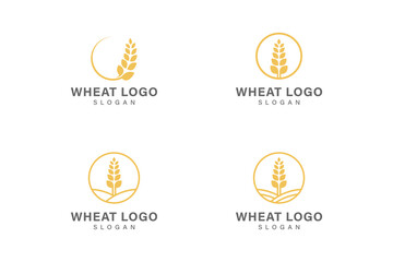 Wheat logo design vector collection