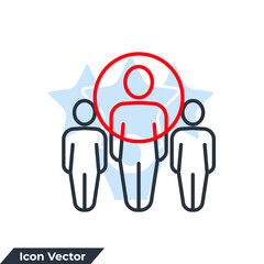 Leader icon logo vector illustration. leadership symbol template for graphic and web design collection