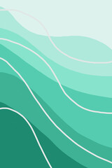 modern pastel mint green lined background with free space