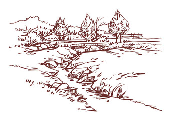 illustration of a tree vector for card illustration background