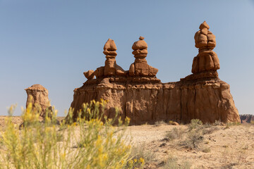 3 Sisters rock formation in Goblin Valley State Park
