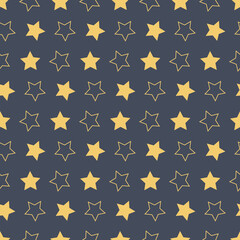 Star background for textile, star seamless pattern