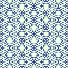 seamless pattern with spirals on blue and white concept