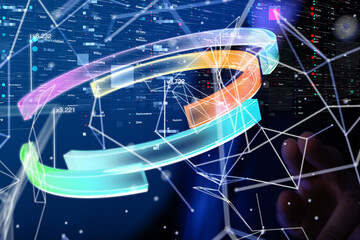 Futuristic wave, Futuristic data stream