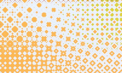 seamless pattern with orange geometric shape and dots